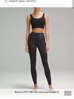 lululemon Athletica Satin Shine Leggings in Black - Sz 8